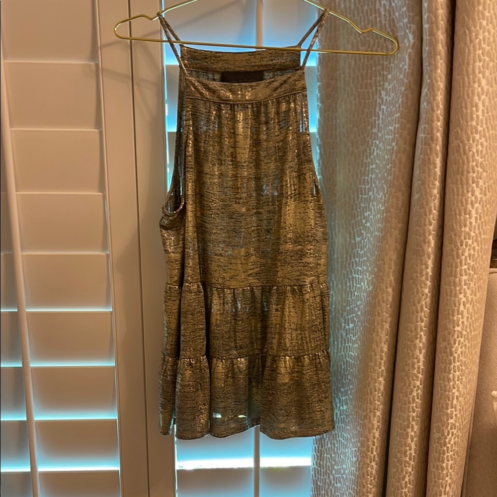 Metallic Gold Anthropologie Shirt